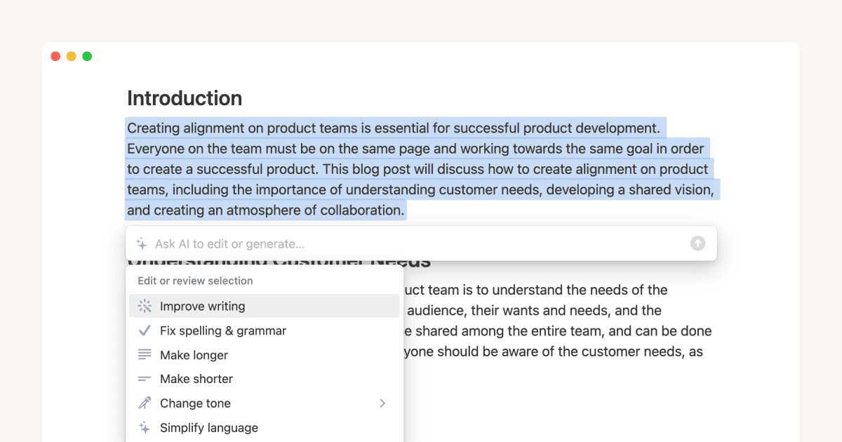 Use a IA do Notion para escrever notas e documentos melhores e mais eficientes