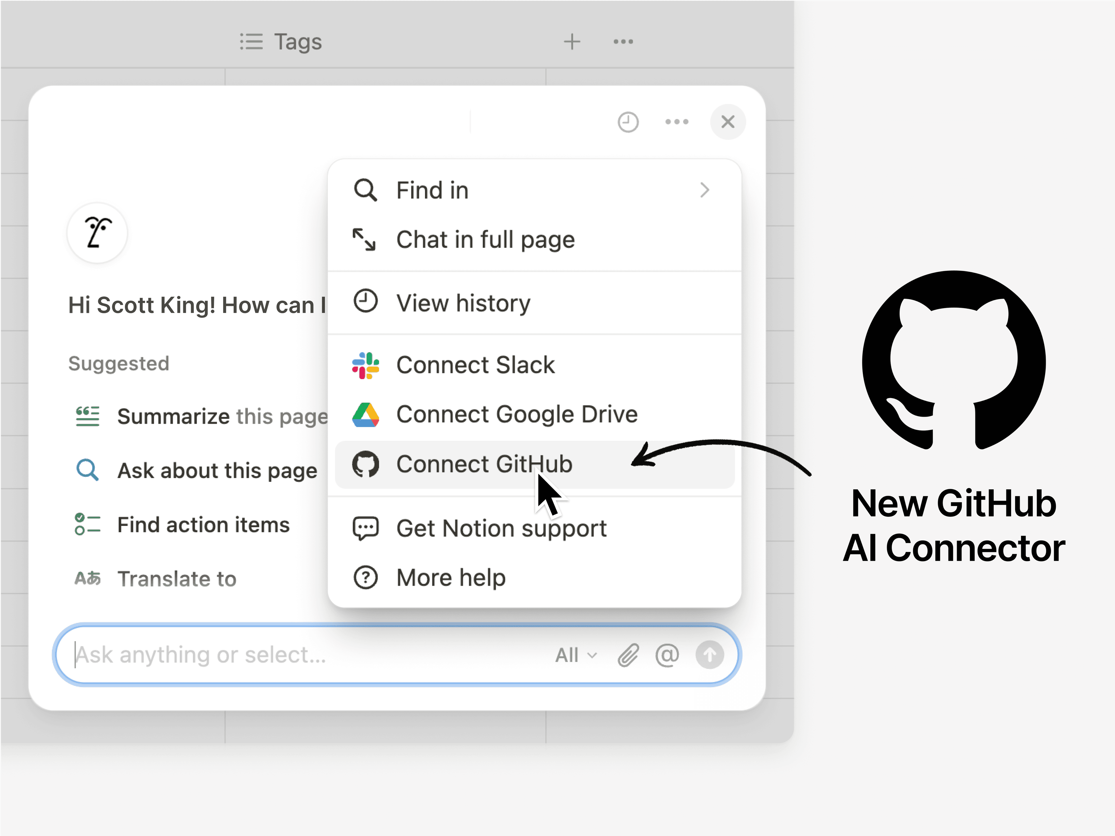Conector de IA do GitHub (Beta)