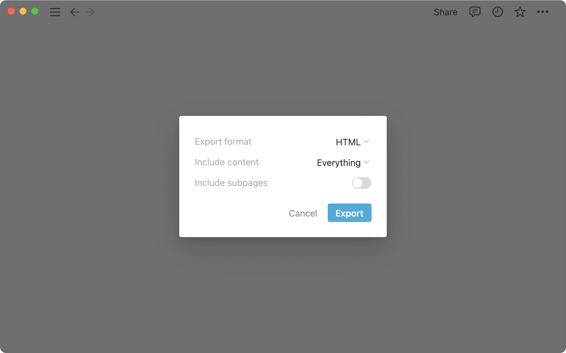 HTML 내보내기