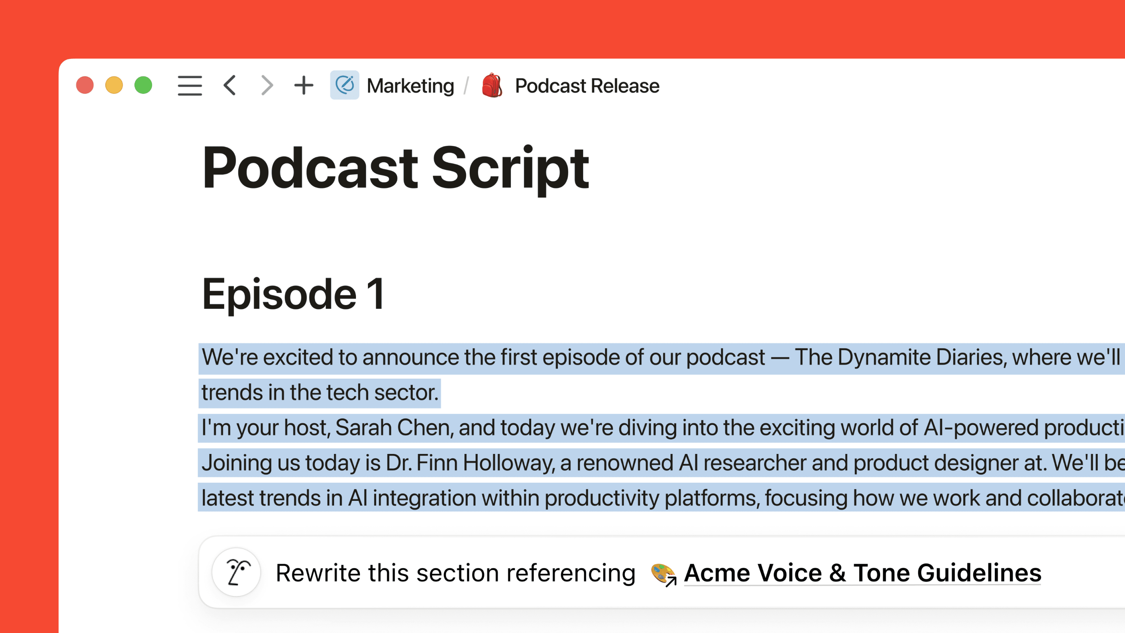Gere documentos no seu próprio estilo